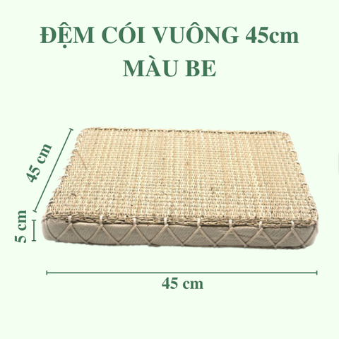 Đệm cói chữ nhật 45cm