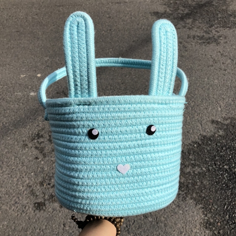 Sọt Cotton đựng đồ chơi - Giỏ đựng quần áo dễ thương xinh xắn bằng cotton