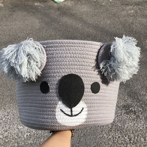 Sọt Cotton đựng đồ chơi - Giỏ đựng quần áo dễ thương xinh xắn bằng cotton