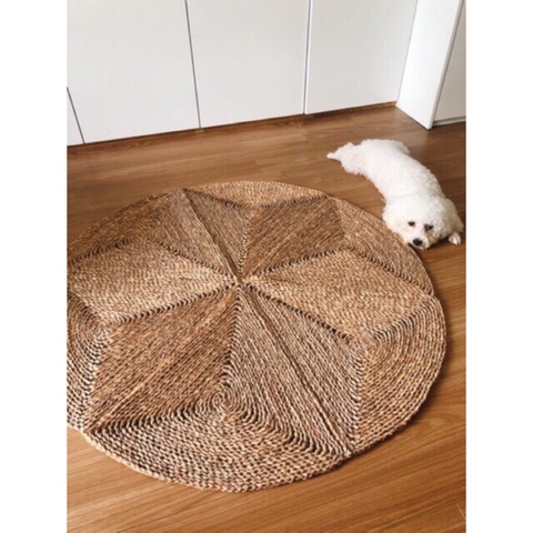 Thảm trải sàn bằng cói hình sao trang trí - Star Round Rug