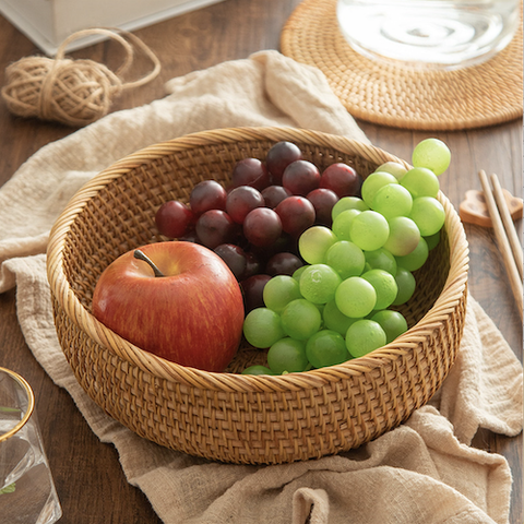 Rổ mây size nhỏ đựng đồ - Bát mây guột decor trang trí - Rattan Bowl