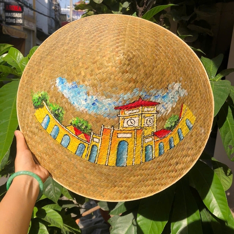 Nón lá cỏ bàng vẽ địa danh nổi tiếng - Nón cỏ bàng vẽ địa danh