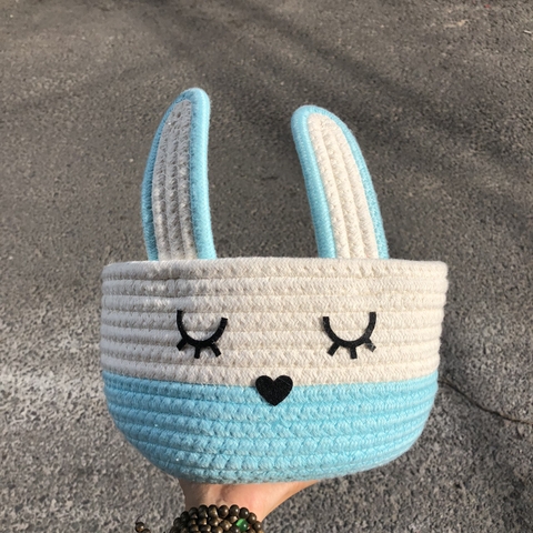 Sọt Cotton đựng đồ chơi - Giỏ đựng quần áo dễ thương xinh xắn bằng cotton