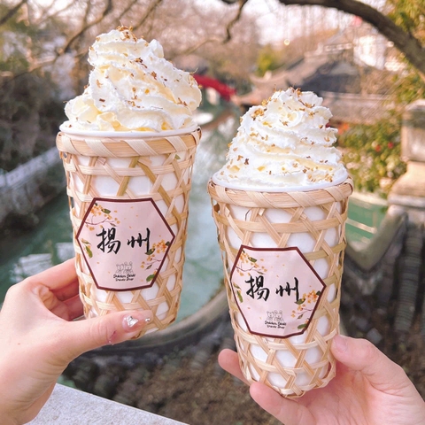 Túi treo ly bằng tre, đựng trà sữa, các loại ly uống nước - Bọc ly bằng Tre thân thiện với môi trường