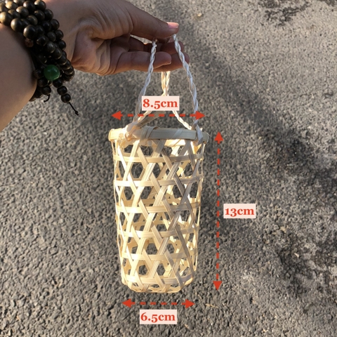 Túi treo ly bằng tre, đựng trà sữa, các loại ly uống nước - Bọc ly bằng Tre thân thiện với môi trường