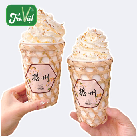 Túi treo ly bằng tre, đựng trà sữa, các loại ly uống nước - Bọc ly bằng Tre thân thiện với môi trường