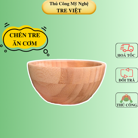 Bát tre ăn cơm- Chén bằng tre đẹp tiện lợi