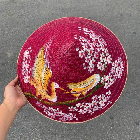 Nón lá cỏ bàng vẽ nhiều mẫu - Nón cỏ chắc chắn (mẫu đẹp)