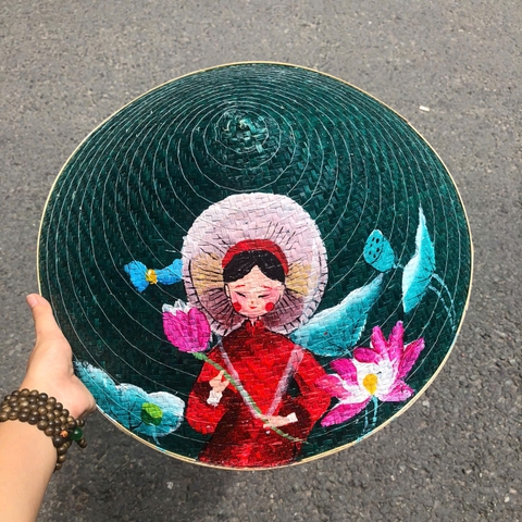 Nón lá cỏ bàng vẽ nhiều mẫu - Nón cỏ chắc chắn (mẫu đẹp)