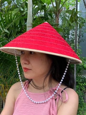 Dây quai nón lá ngọc 8mm dài 70-80cm - dây ngọc đeo nón lá