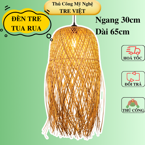 Chụp Đèn Tre Tua Rua Trang Trí Nhà hàng, Khách Sạn, Quán Cafe, Homestay