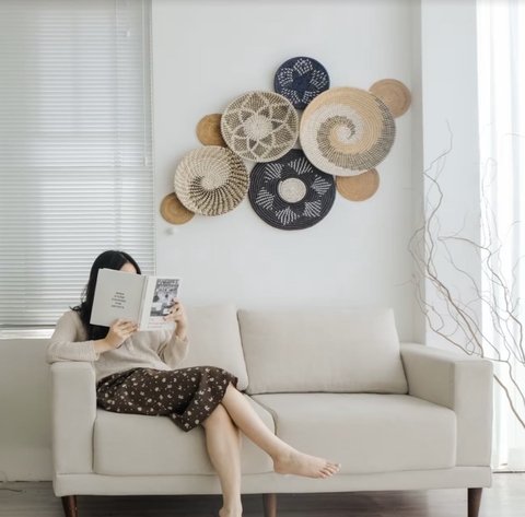 Set Dĩa Cói Treo Tường - Set Đĩa Cói Trang Trí Tường