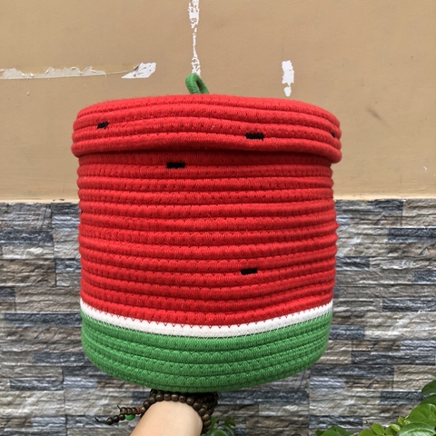 Sọt Cotton đựng đồ chơi - Giỏ đựng quần áo dễ thương xinh xắn bằng cotton