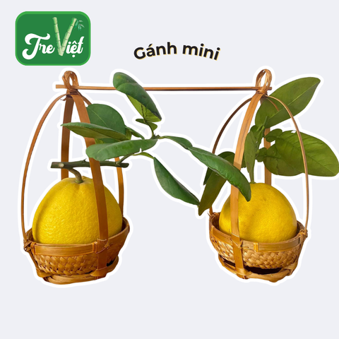 Quang gánh mini trang trí decor dễ thương  chụp ảnh -  Quang gánh tre mini hun khói