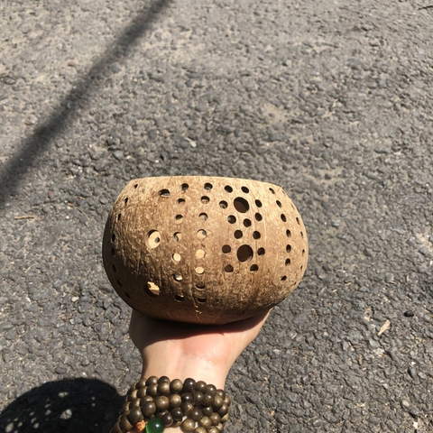 Lồng Đèn Trung Thu Gáo Dừa - Gáo dừa làm lồng đèn (tặng kèm dây + nến)