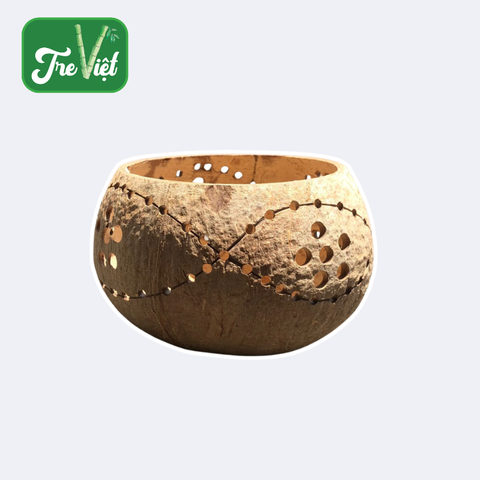 Lồng Đèn Trung Thu Gáo Dừa - Gáo dừa làm lồng đèn (tặng kèm dây + nến)