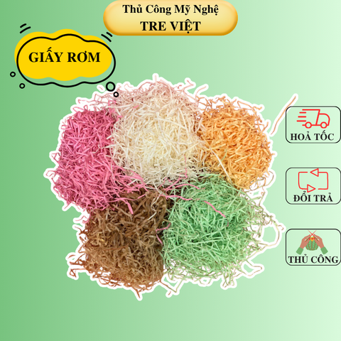 [50g] Giấy rơm giấy vụn lót hộp quà mềm mỏng nhẹ