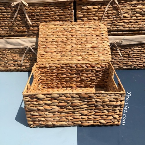 Bộ giỏ lục bình có nắp