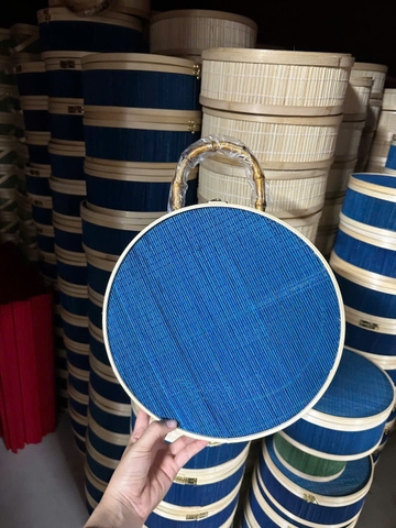 Hộp tre tròn trang trí Tết - Hộp tre làm quà tặng sang trọng