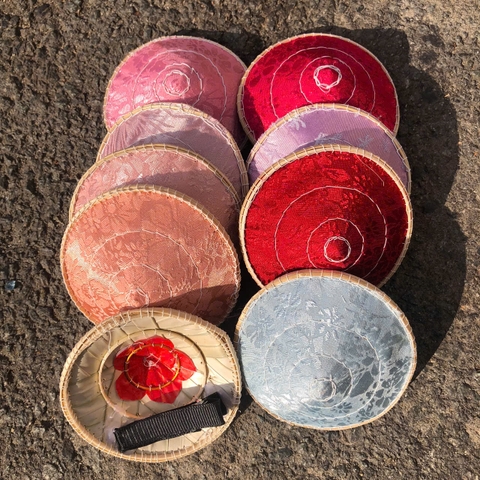 KẸP TÓC Nón lá LỤA mini cực xinh xắn - Kẹp tóc nón lá dễ thương làm quà tặng