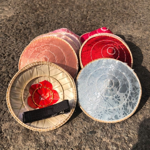 KẸP TÓC Nón lá LỤA mini cực xinh xắn - Kẹp tóc nón lá dễ thương làm quà tặng