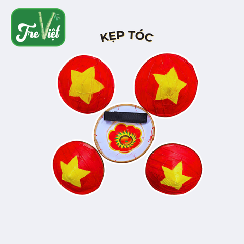 KẸP TÓC Nón lá cờ mini cực xinh xắn - Kẹp tóc nón lá dễ thương làm quà tặng