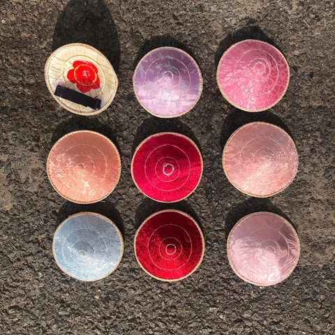 KẸP TÓC Nón lá LỤA mini cực xinh xắn - Kẹp tóc nón lá dễ thương làm quà tặng