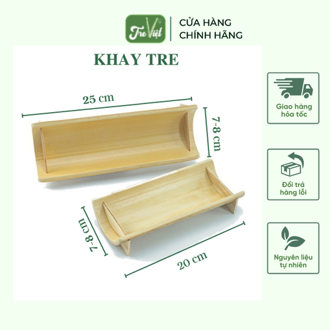 Khay tre đựng đồ ăn – Ống tre đựng sushi - Bamboo Dish