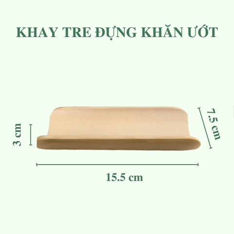 Khay tre đựng khăn ướt cho nhà hàng/ khách sạn - Khay đựng namecard