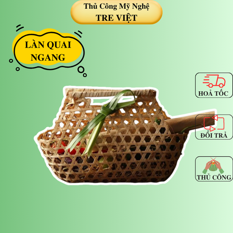 Làn Tre quai cầm to  - Giỏ Tre Đựng Quà Tết - Lẵng Quà Tết