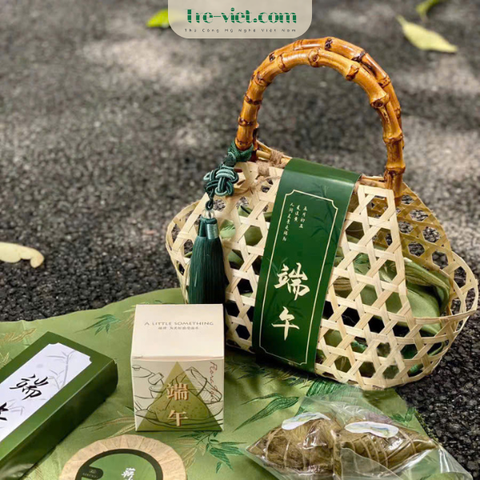 Làn Tre quai Trúc  - Giỏ Tre Đựng Quà Tết - Lẵng Quà Tết