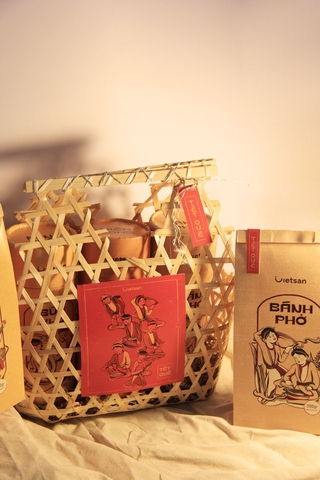 Làn Tre quai cầm to  - Giỏ Tre Đựng Quà Tết - Lẵng Quà Tết