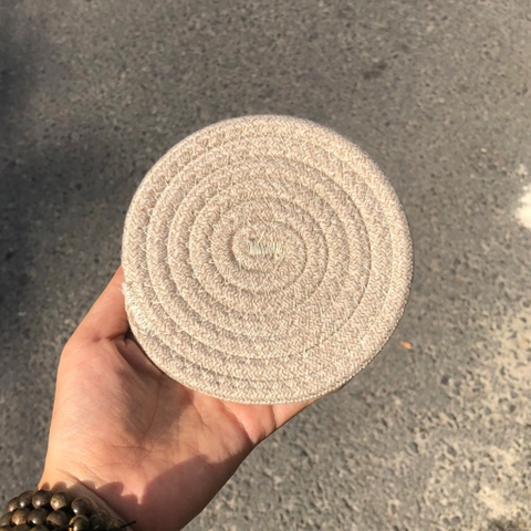 Lót ly cotton thấm nước xinh xắn - Đế lót ly decor siêu thấm