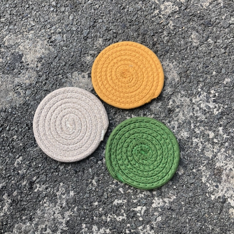 Lót ly cotton thấm nước xinh xắn - Đế lót ly decor siêu thấm