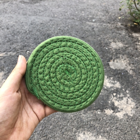 Lót ly cotton thấm nước xinh xắn - Đế lót ly decor siêu thấm