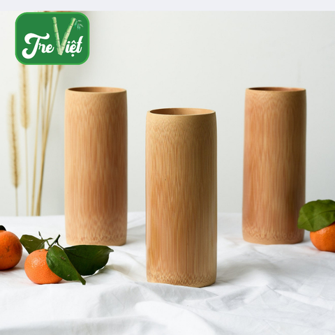 Ly tre đẹp - Cốc uống nước bằng tre cao 18cm - Bamboo Cup