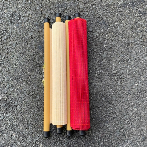 Mành tre 30x60 dán câu đối, vẽ tranh - Mành tăm tre trang trí Tết decor (có ống treo)