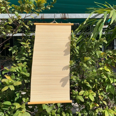 Mành tre 30x60 dán câu đối, vẽ tranh - Mành tăm tre trang trí Tết decor (có ống treo)