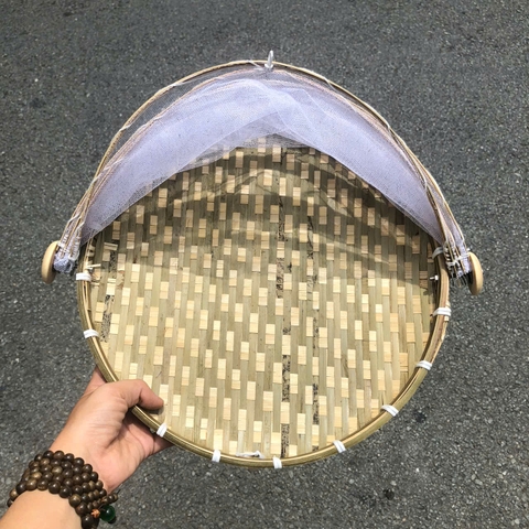 Mẹt Cật Tre Lồng Bàn/ Mẹt Lồng Bàn Đậy Đồ Ăn Tránh Bụi/ Ruồi Muỗi - Bamboo Food Storage Tray With Cover