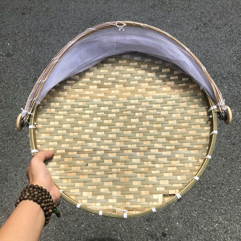 Mẹt Cật Tre Lồng Bàn/ Mẹt Lồng Bàn Đậy Đồ Ăn Tránh Bụi/ Ruồi Muỗi - Bamboo Food Storage Tray With Cover