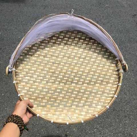 Mẹt Cật Tre Lồng Bàn/ Mẹt Lồng Bàn Đậy Đồ Ăn Tránh Bụi/ Ruồi Muỗi - Bamboo Food Storage Tray With Cover