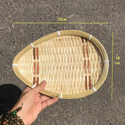 Mẹt Tre Hình Giọt Nước - Dĩa tre đựng đồ chụp ảnh