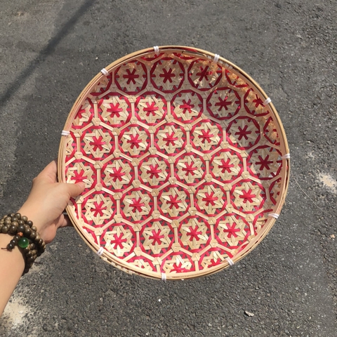 Mẹt tre hoa thị - Mẹt tre trang trí treo tường decor