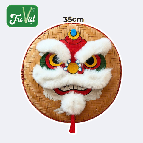 Mẹt LÂN trang trí Tết/ Trung Thu - Mẹt vẽ hình Đầu Lân