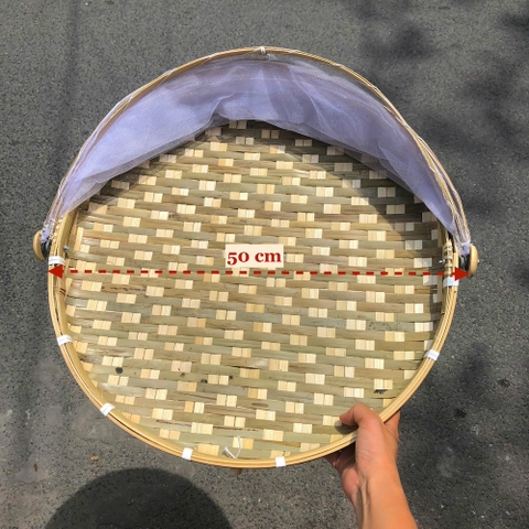 Mẹt Cật Tre Lồng Bàn/ Mẹt Lồng Bàn Đậy Đồ Ăn Tránh Bụi/ Ruồi Muỗi - Bamboo Food Storage Tray With Cover