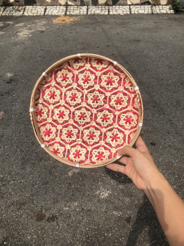 Mẹt tre hoa thị - Mẹt tre trang trí treo tường decor