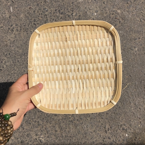 Mẹt Tre Hình Vuông - Dĩa tre đựng đồ chụp ảnh