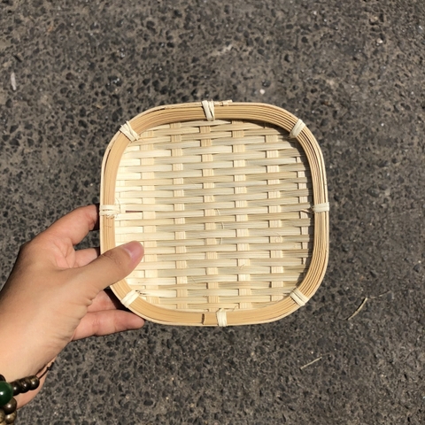 Mẹt Tre Hình Vuông - Dĩa tre đựng đồ chụp ảnh