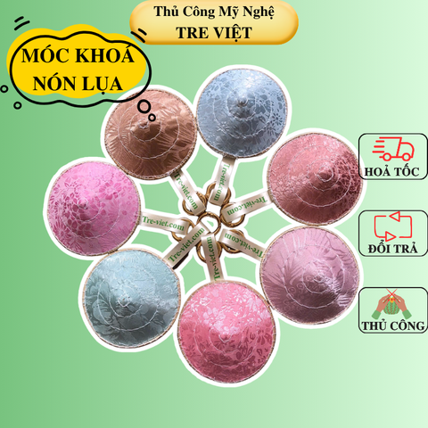 Móc khoá Nón Lá Lụa mini xinh xắn - Charm móc khoá làm quà tặng
