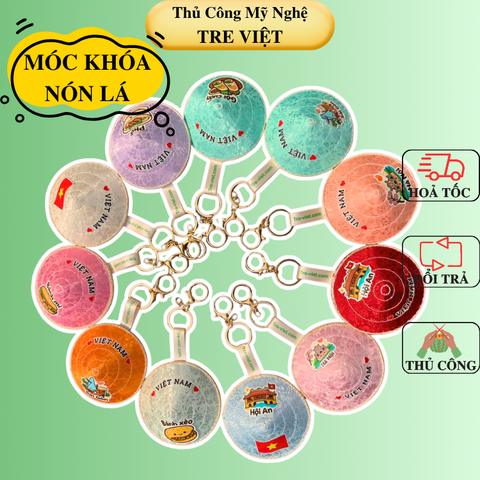 Móc khoá Nón Lá Lụa mini xinh xắn - Charm móc khoá làm quà tặng
